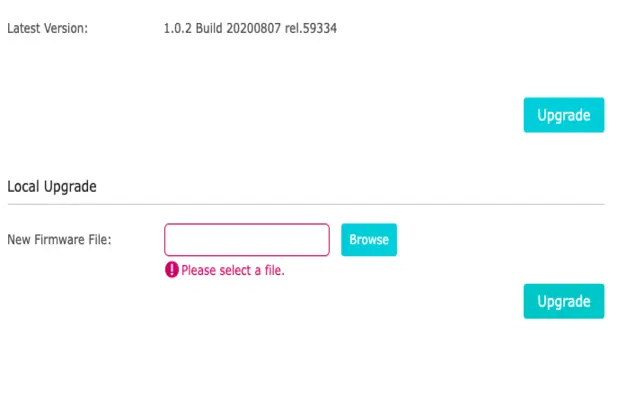 Upload Firmware File